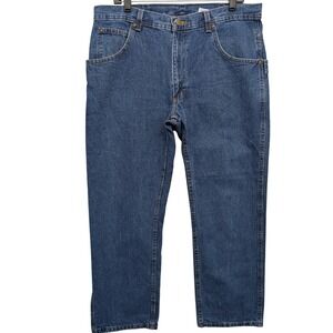 Key Industries Carpenter Jeans Mens 38x30 Blue Cotton Workwear Utility Pants